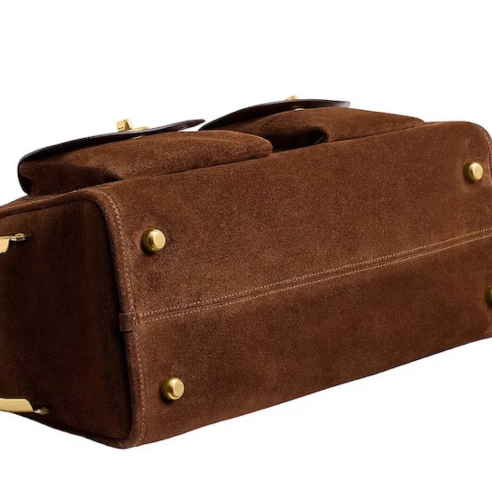 Coach Originals Turnlock Haversack Suede Shoulder Bag - Picture 5 of 8